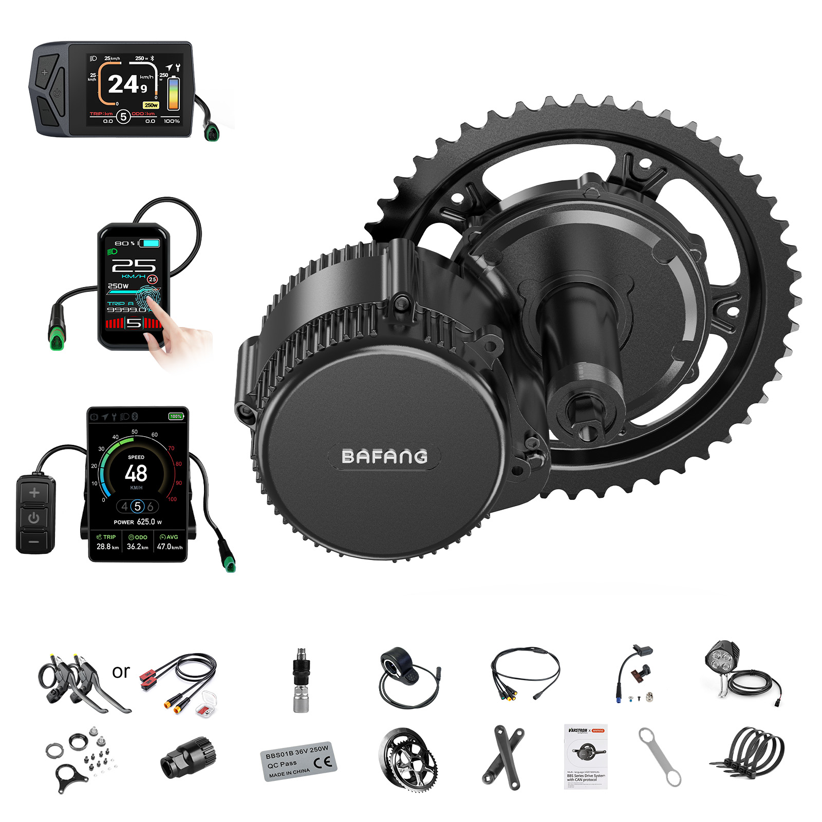 Central Motor Kit With Torque Sensor 500W - [Lokale verzending VS] Bafang Motor 750W