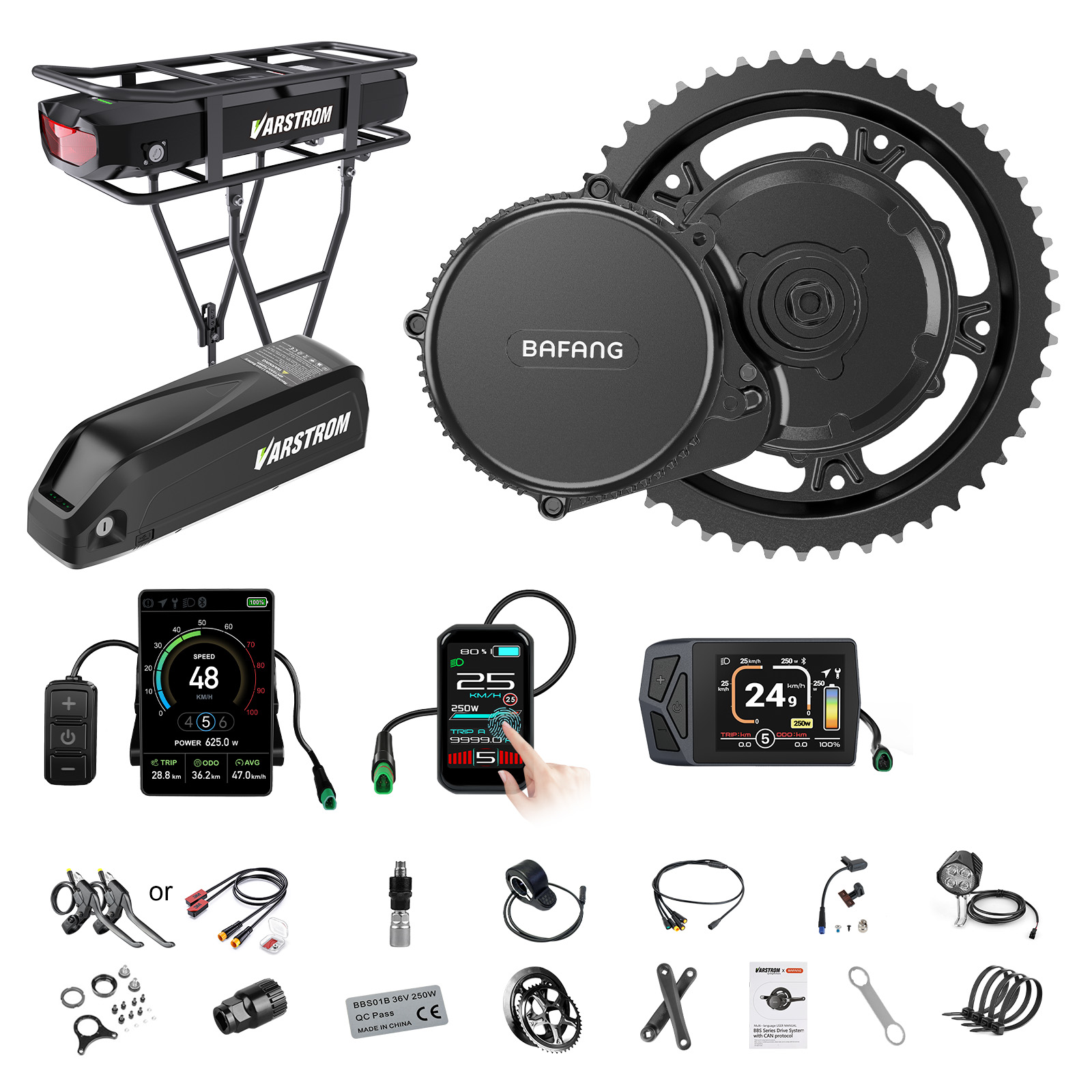Torque Sensor Mid Drive Motor Kit - [Verzending naar de VS] Bafang Motor