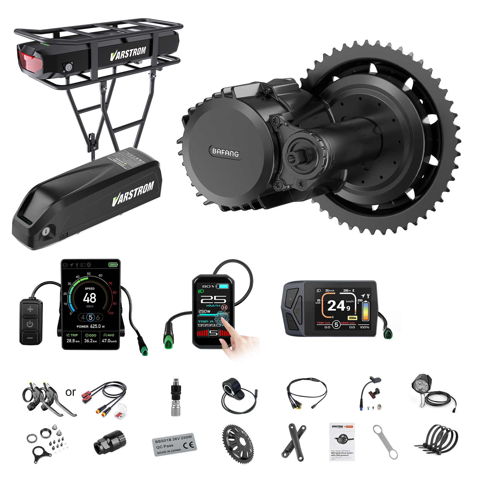 Torque Sensor Mid Drive Motor Kit - [Verzending naar de VS] Bafang Motor
