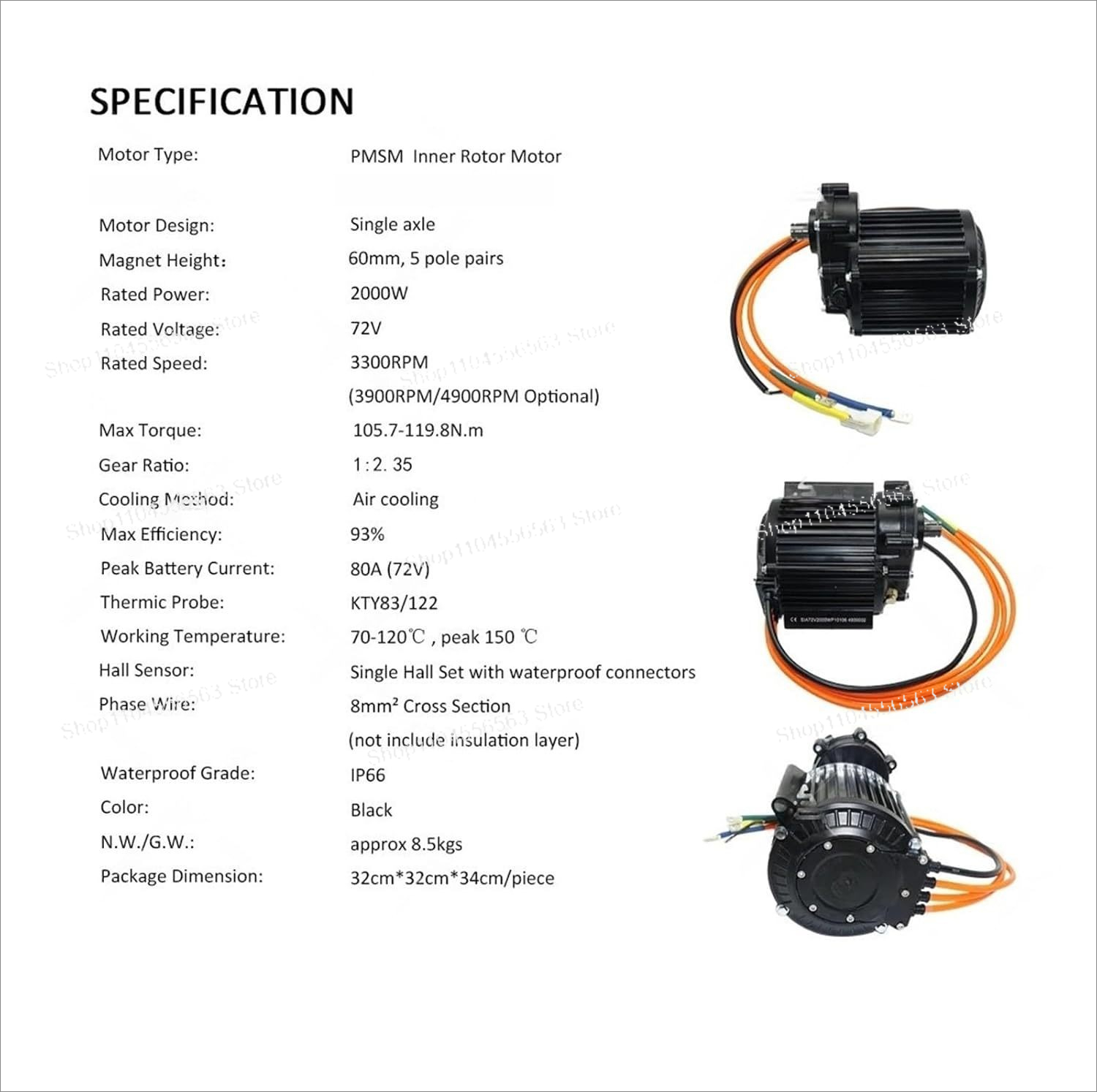 2000W Mid Drive Borstelloze Mo - High Torque Brushless Mid Motor Kit recensie en prijs