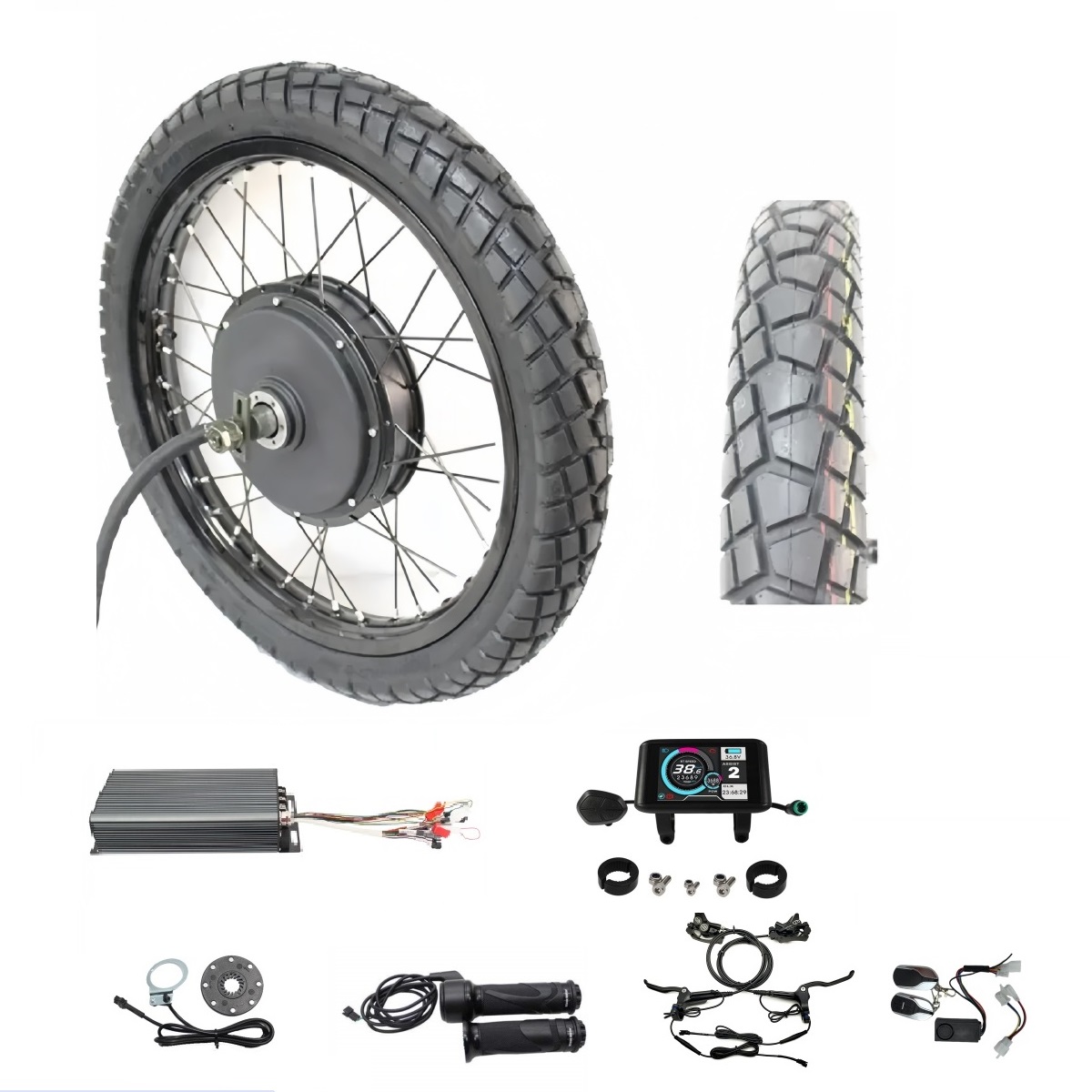 Ebike 48 V-72 V 3000-8000 W 17 - 72V 8000W Brushless Hub Motor recensie en prijs