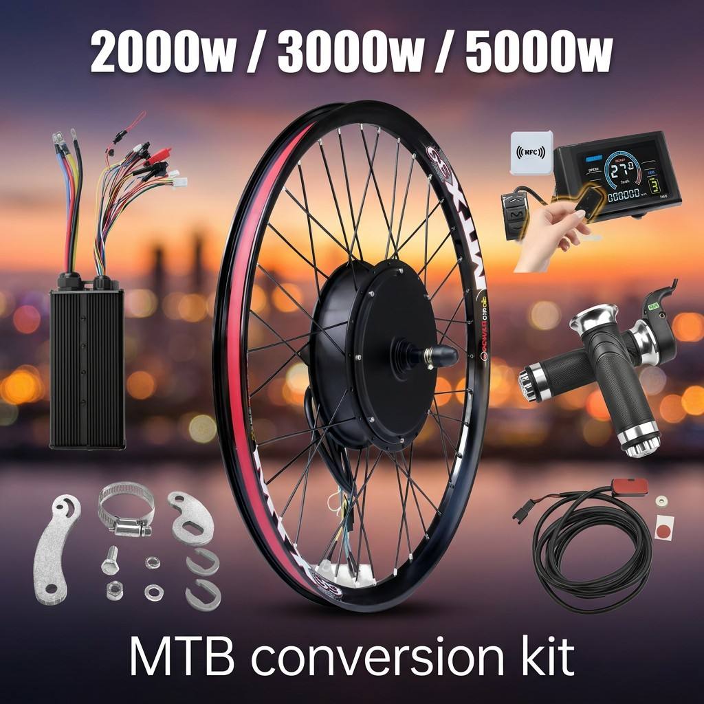 72V 5000W E-bike kit met S966  - 5000W Hub Motor Kit 72V recensie en prijs